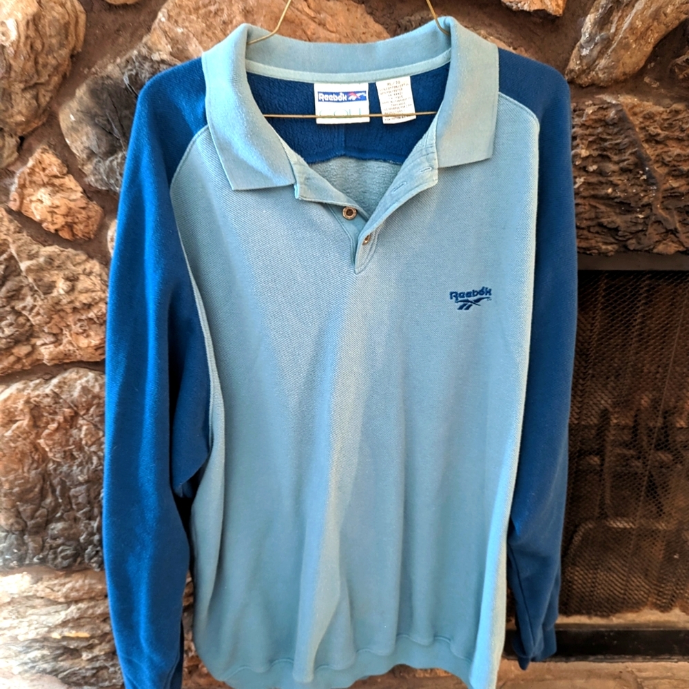 Original Vintage 1980s Reebok Golf Men's Full Sleeve Golf Polo Pullover SZ XL